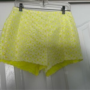 Yellow Lace Women's Shorts